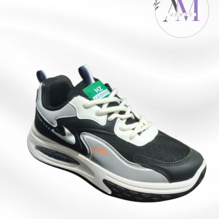 Black & White Contrast Sneakers For Men