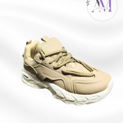 DesertGlow Chunky Sneakers – Elegant Streetwear in Sand Beige