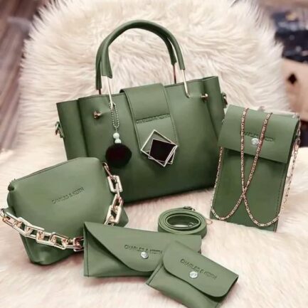 5-in-1 Premium PU Leather Bag Set