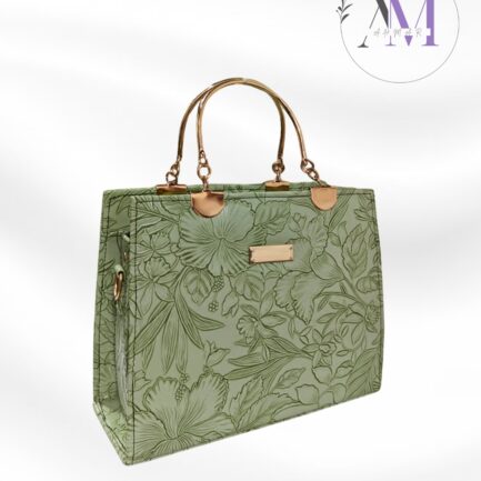 Elegant Self-Printed Leather Handbag For Women
